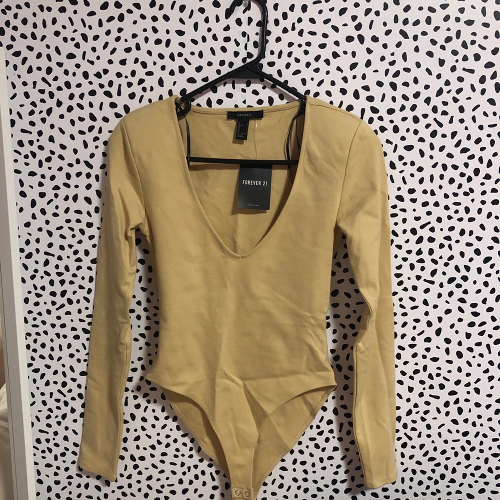 Cream bodysuit top
